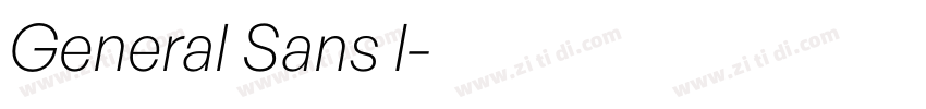 General Sans I字体转换
